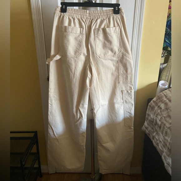 Aerie Cream Low and Slouchy Trouser NWOT - Picture 3 of 6